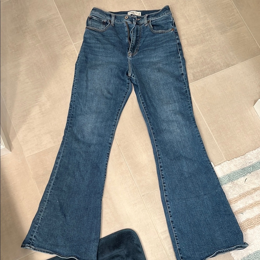 Abercrombie flare curve love high rise jeans